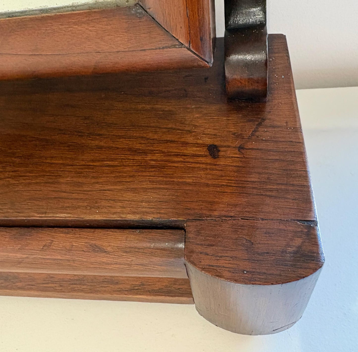 Late Victorian / Edwardian Mahogany Dressing Table Mirror with Drawer, c.1890–1910