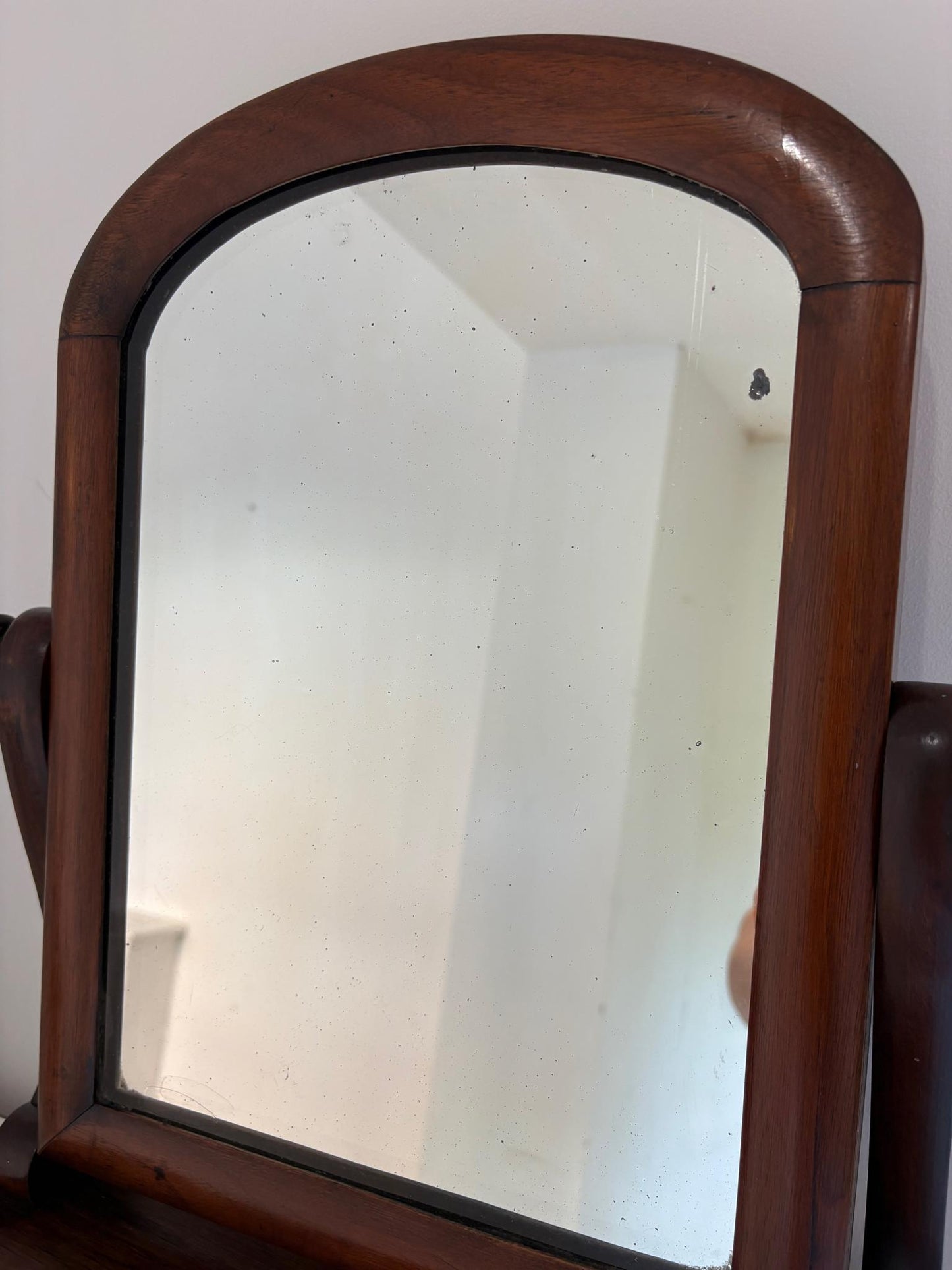 Late Victorian / Edwardian Mahogany Dressing Table Mirror with Drawer, c.1890–1910