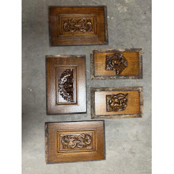 18th‑Century Carved Oak Panels – Cherub & Putti
